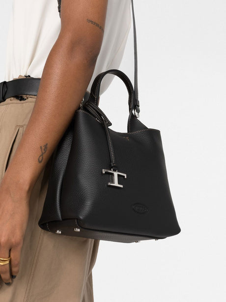 TOD'S Elegant Mini Leather Tote with Timeless Design
