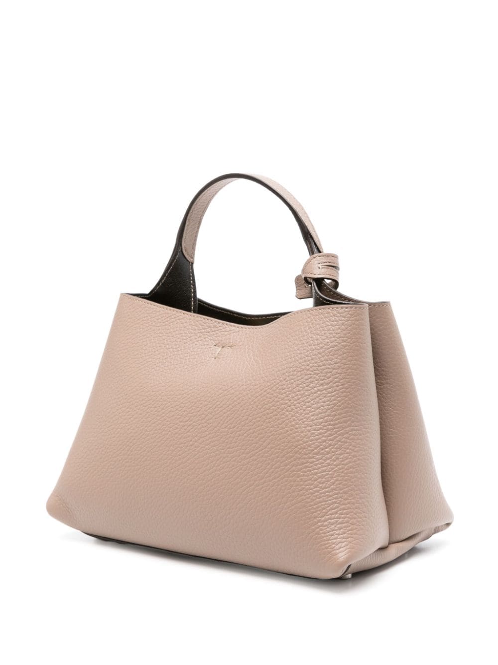 TOD'S Timeless Mini Taupe Leather Tote