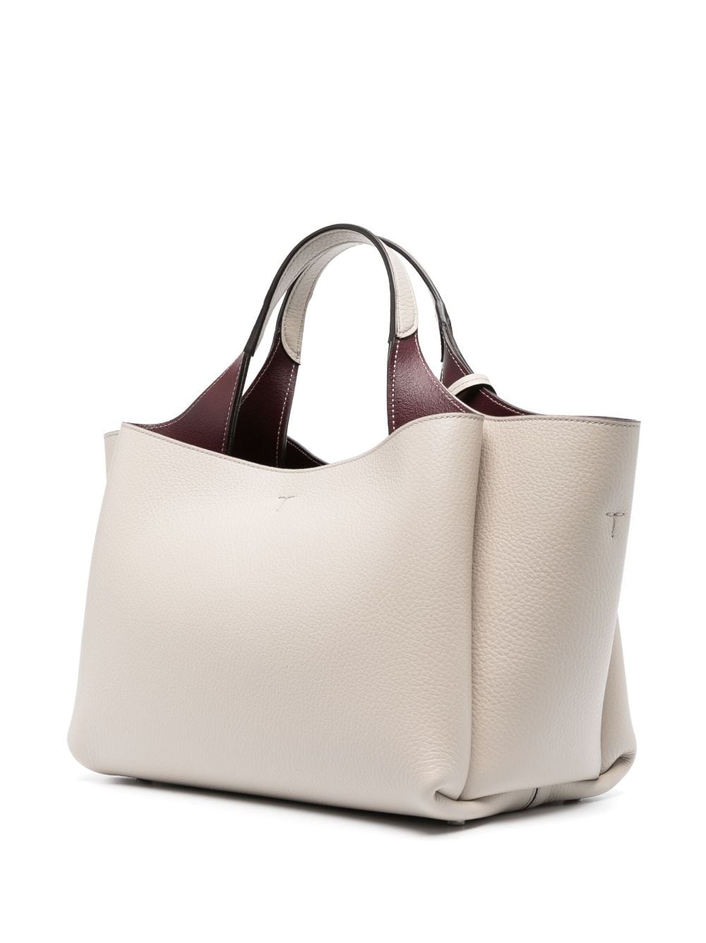 حقيبة يد جلدية بيضاء ميني للنساء، مجموفة ربيع/صيف 2024