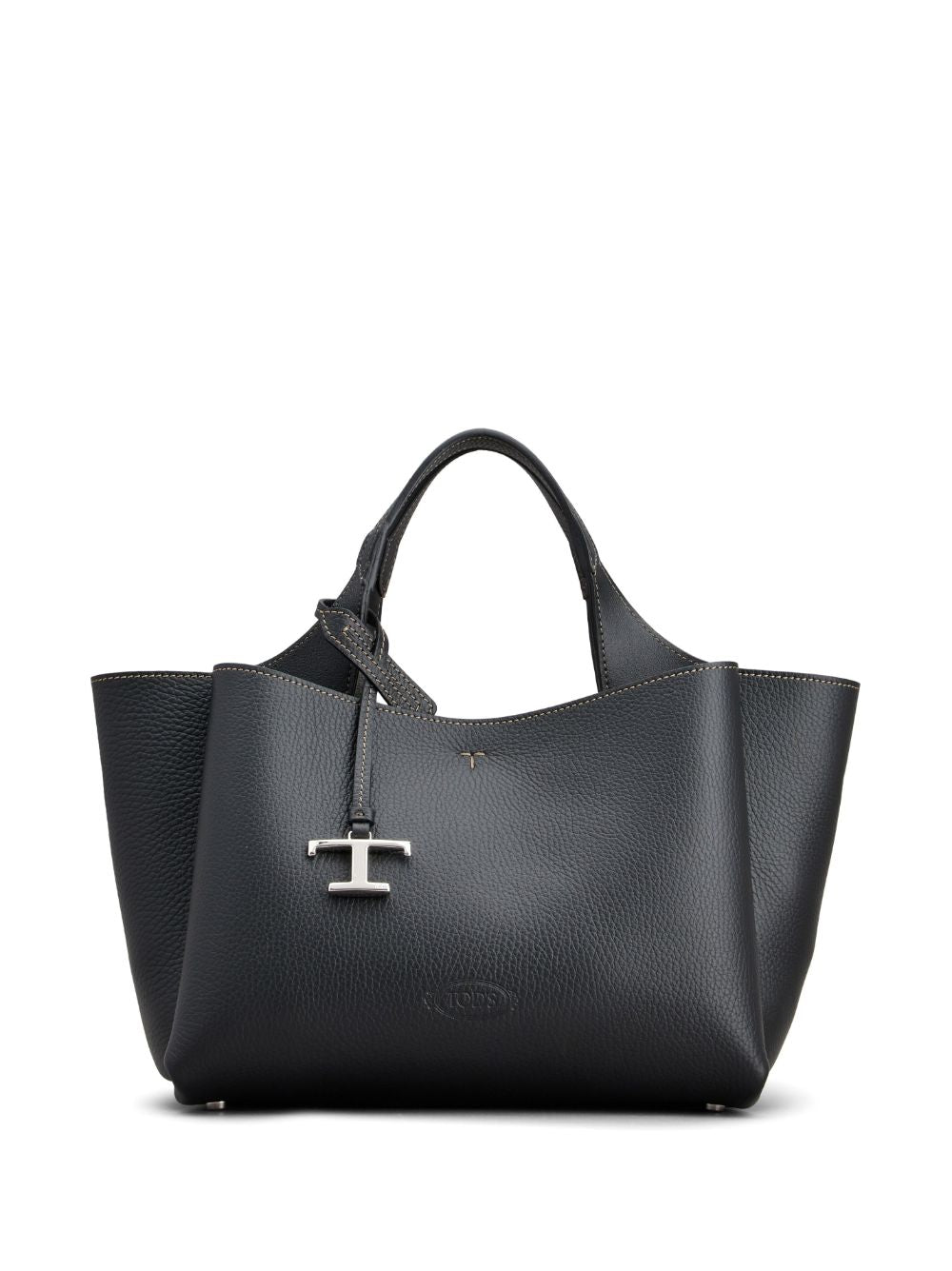 حقيبة يد أنيقة بتصميم بسيط من الجلد الأسود للنساء