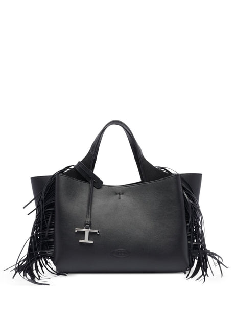 TOD'S Mini Leather Tote Handbag with Carabiner Fastening