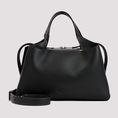 TOD'S Stylish and Versatile Black Leather Shoulder Bag for Women