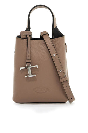 Taupe Brown Leather Tote Handbag - SS24 Collection