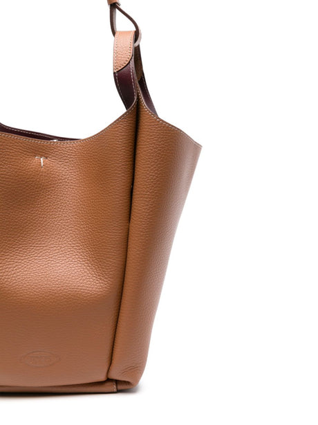 TOD'S Timeless Elegance Small Leather Bucket Bag