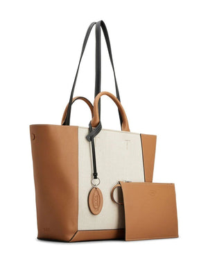 Panelled Leather Tote Handbag - SS24 Latest Fashion