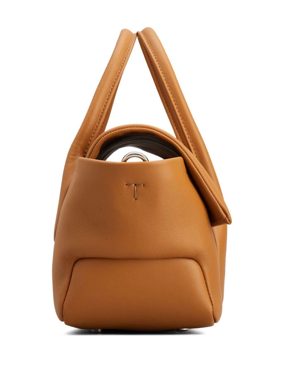 TOD'S Light Brown Leather Handbag - Reversible Flap with Adjustable Strap