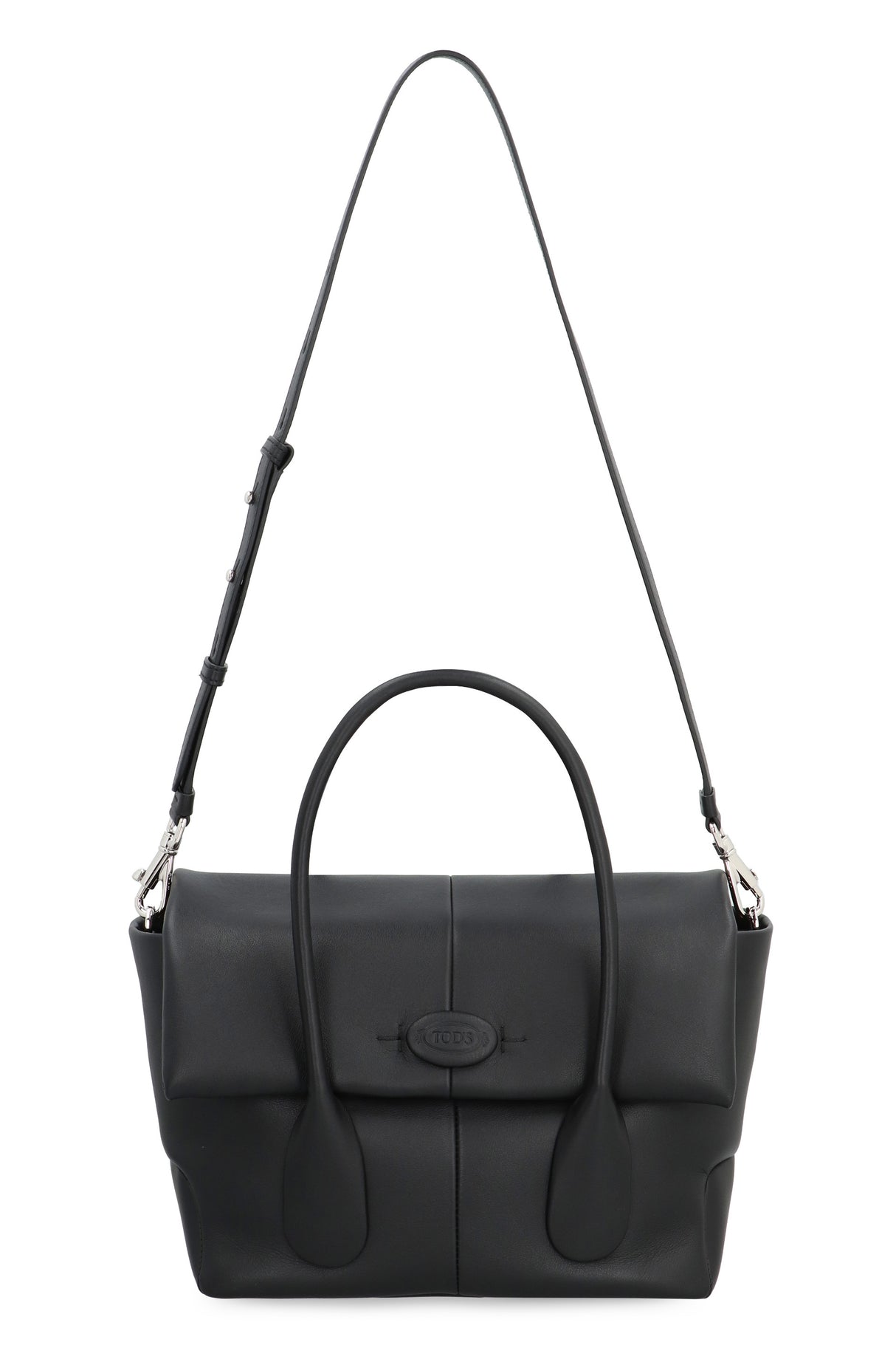 TOD'S New Arrival: Elegant Black Leather Reversible Handbag for Women