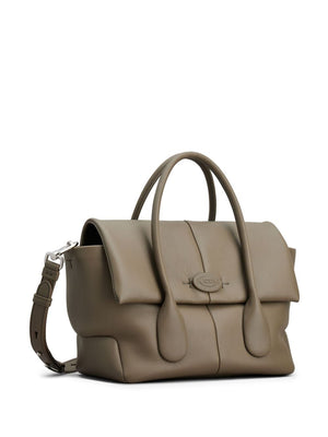 TOD'S Luxury Gray Leather Handbag for the Fashion-Forward Woman