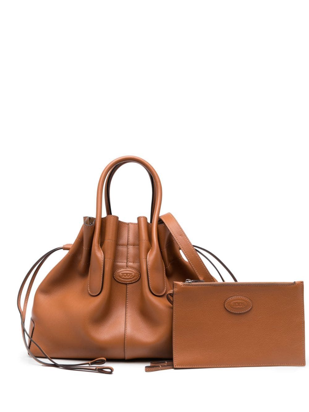 TOD'S Women's Calf Leather Mini Tote Handbag in Brown - SS24