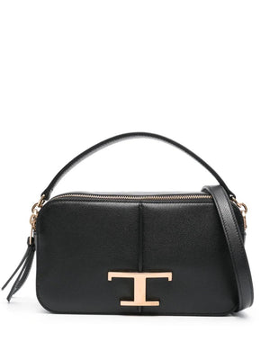 TOD'S Mini Timeless Black Calf Leather Crossbody Bag for Women SS24