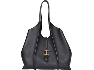 TOD'S Trendy Tote for the Modern Woman - Brown Calf Leather Shoulder Bag