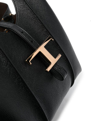 TOD'S Elegant Mini Timeless Tote in Black Leather