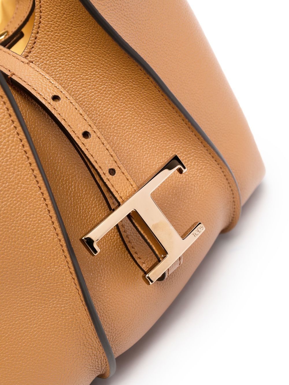 TOD'S Timeless Mini Leather Tote in Luggage Brown