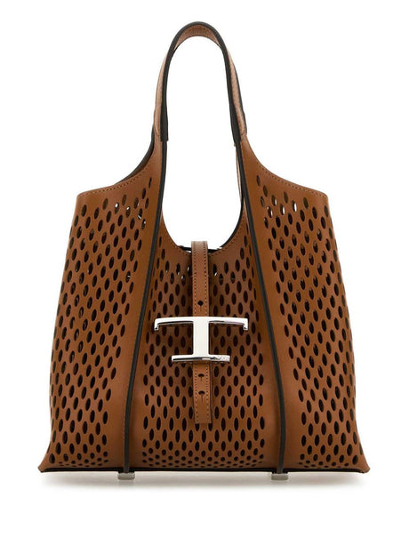 TOD'S Timeless Perforated Leather Mini Tote Handbag