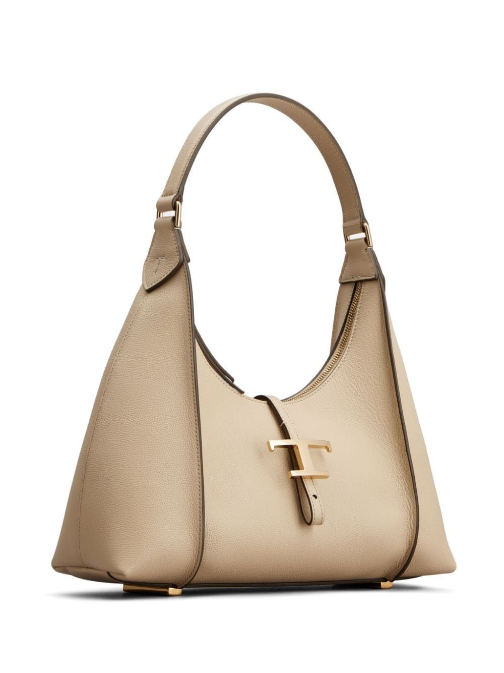 TOD'S Women's Timeless Mini Beige Calf Leather Shoulder Bag SS24