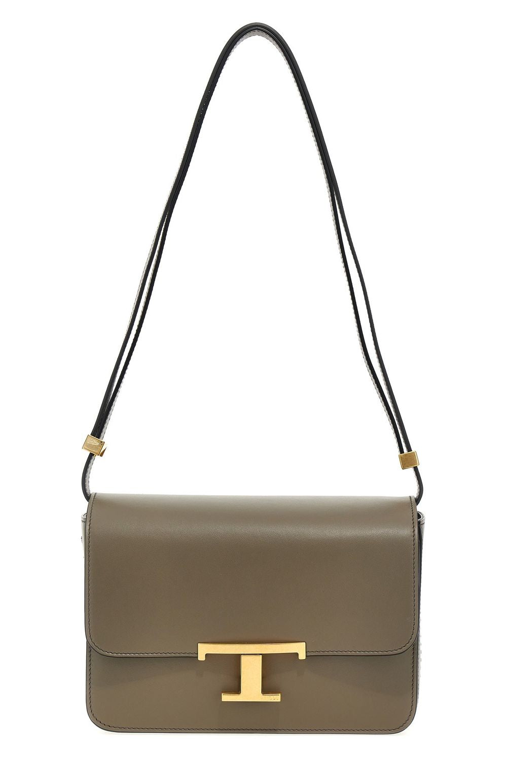 TOD'S Elegant Mini Tracollina Crossbody Bag in Dark Taupe