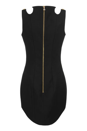 BALMAIN Sleeveless Wool Dress for Women - Black