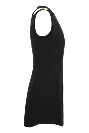 BALMAIN Sleeveless Wool Dress for Women - Black