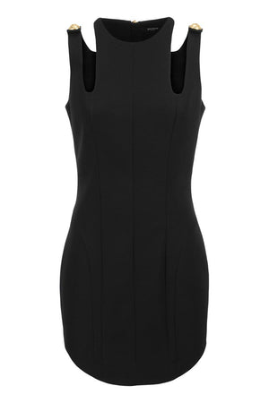 BALMAIN Sleeveless Wool Dress for Women - Black