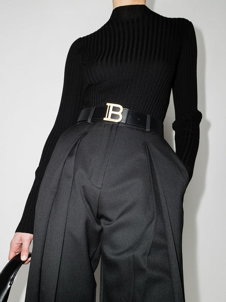 時尚女性黑色皮帶- SS22系列