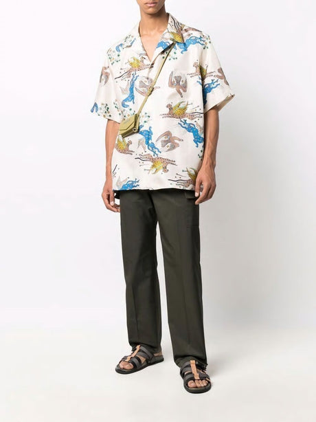 VALENTINO Luxurious Beige Silk Shirt for Men | Spring/Summer 2022 Collection