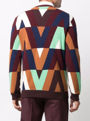 VALENTINO Multicolor Knit Sweater for Men - SS22 Collection