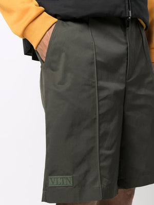 VALENTINO Olive Green Bermuda Shorts for Men - SS22 Collection