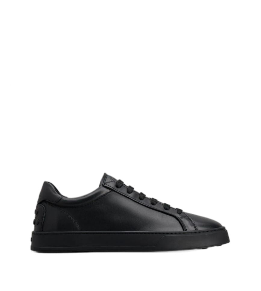 TOD'S Black Calf Leather Sneakers for Men - SS24 Collection