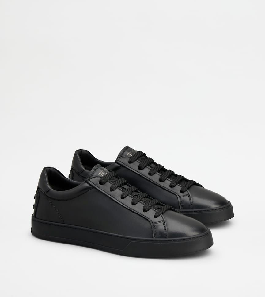 حذاء رياضي جلدي أسود للرجال - مجموعة SS24