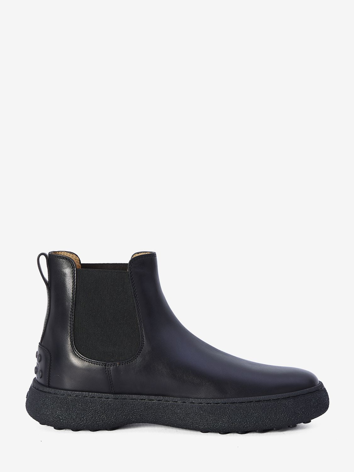 TOD'S Elegant Black Leather Chelsea Boots - UK Size