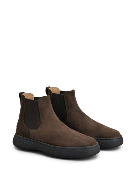 TOD'S Elegant Brown Chelsea Boots