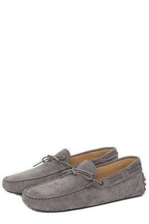 TOD'S Elegant Grey Suede Loafers for Men