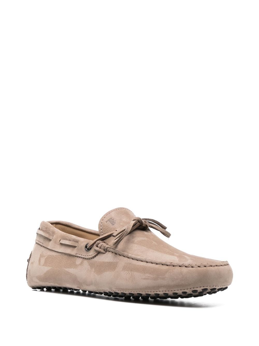 TOD'S Men's Tan Nubuck Driving Shoes for FW23