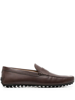 Timeless and Stylish Men's Penny Loafers in Brown Leather