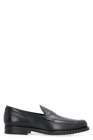 TOD'S Classic Black Leather Loafers for Men