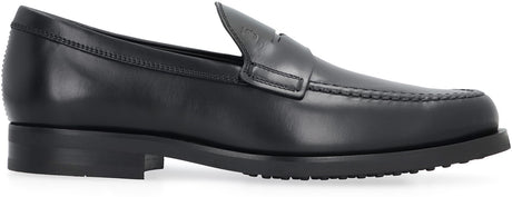 TOD'S Classic Black Leather Loafers for Men