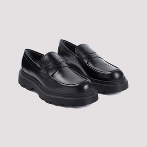 TOD'S Elegant Black Leather Loafers for Men