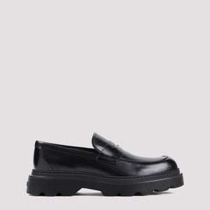 TOD'S Elegant Black Leather Loafers for Men