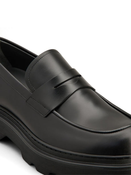 TOD'S Elegant Black Leather Loafers for Men