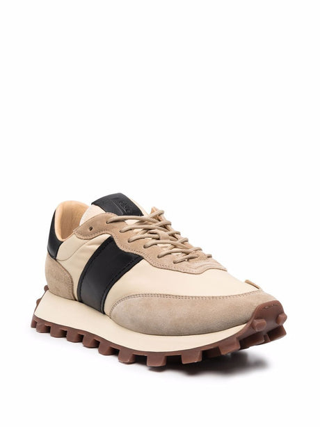 TOD'S Men's Nylon and Suede Leather 1T Sneakers in Mixed Colours