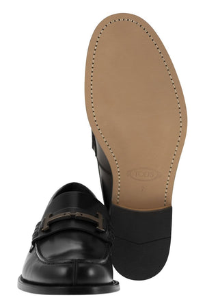 TOD'S Timeless Black Leather Loafers for Men