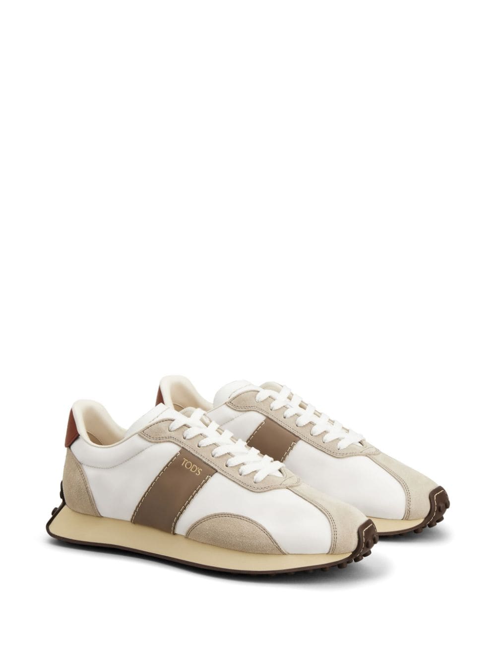 TOD'S Color-Block Canvas Leather Sneaker