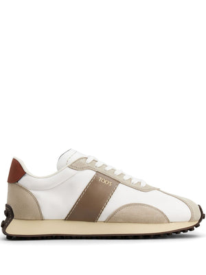 TOD'S Color-Block Canvas Leather Sneaker