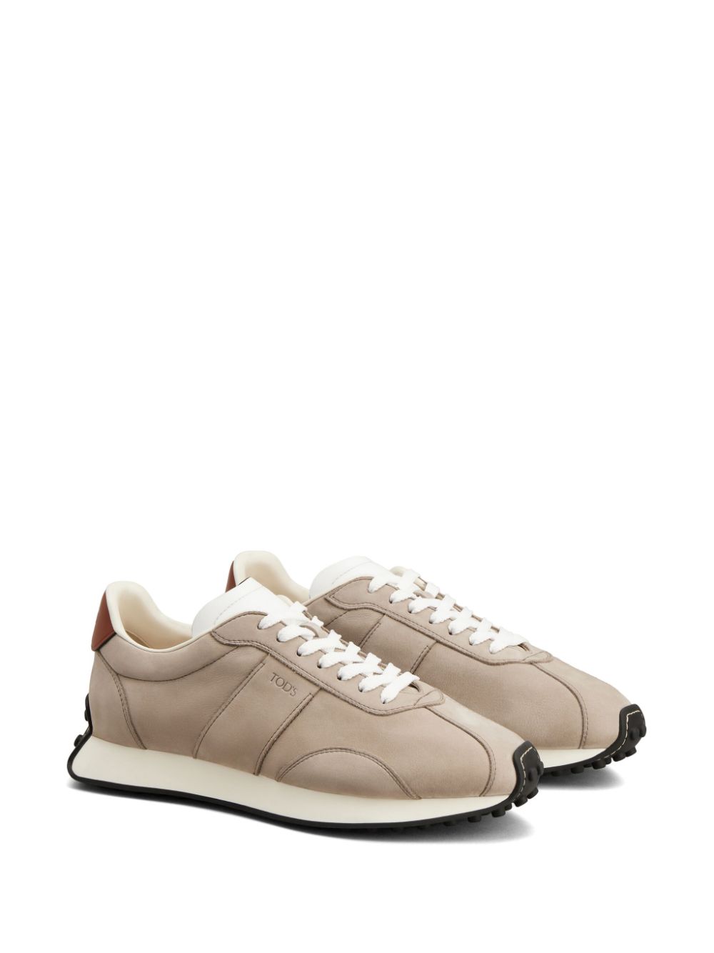 TOD'S Elegant Leather Sneakers in Sesame Beige