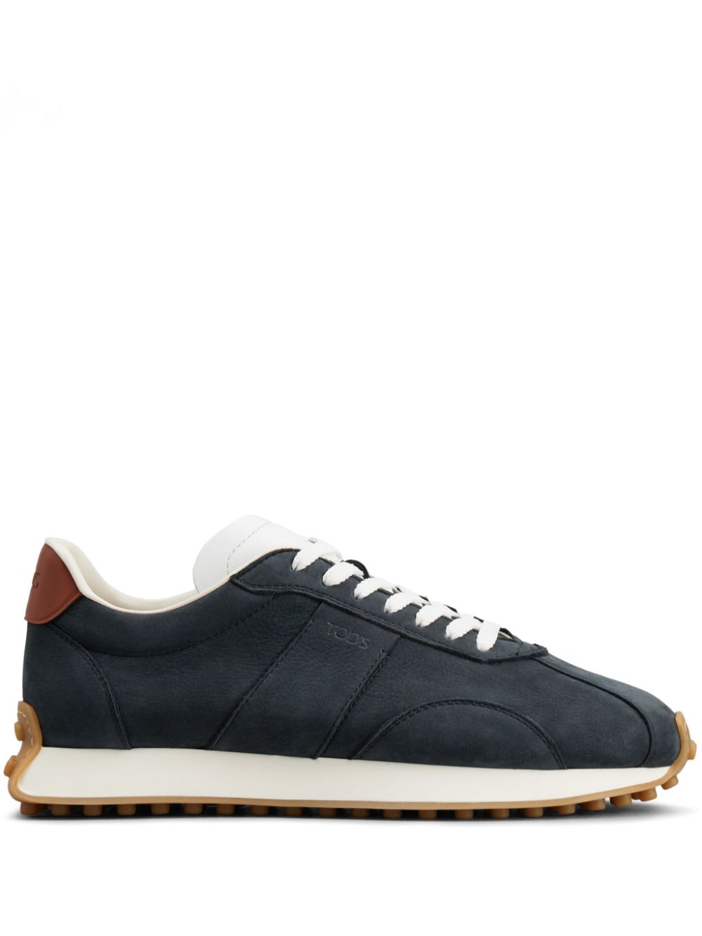 TOD'S Elegant Navy Blue Leather Sneakers