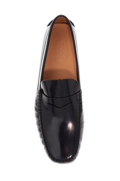 TOD'S Men's Calfskin Loafers with Elegant Insert and Rubber Sole