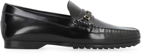 TOD'S Elegant Patent Leather Loafer with Horsebit Detail