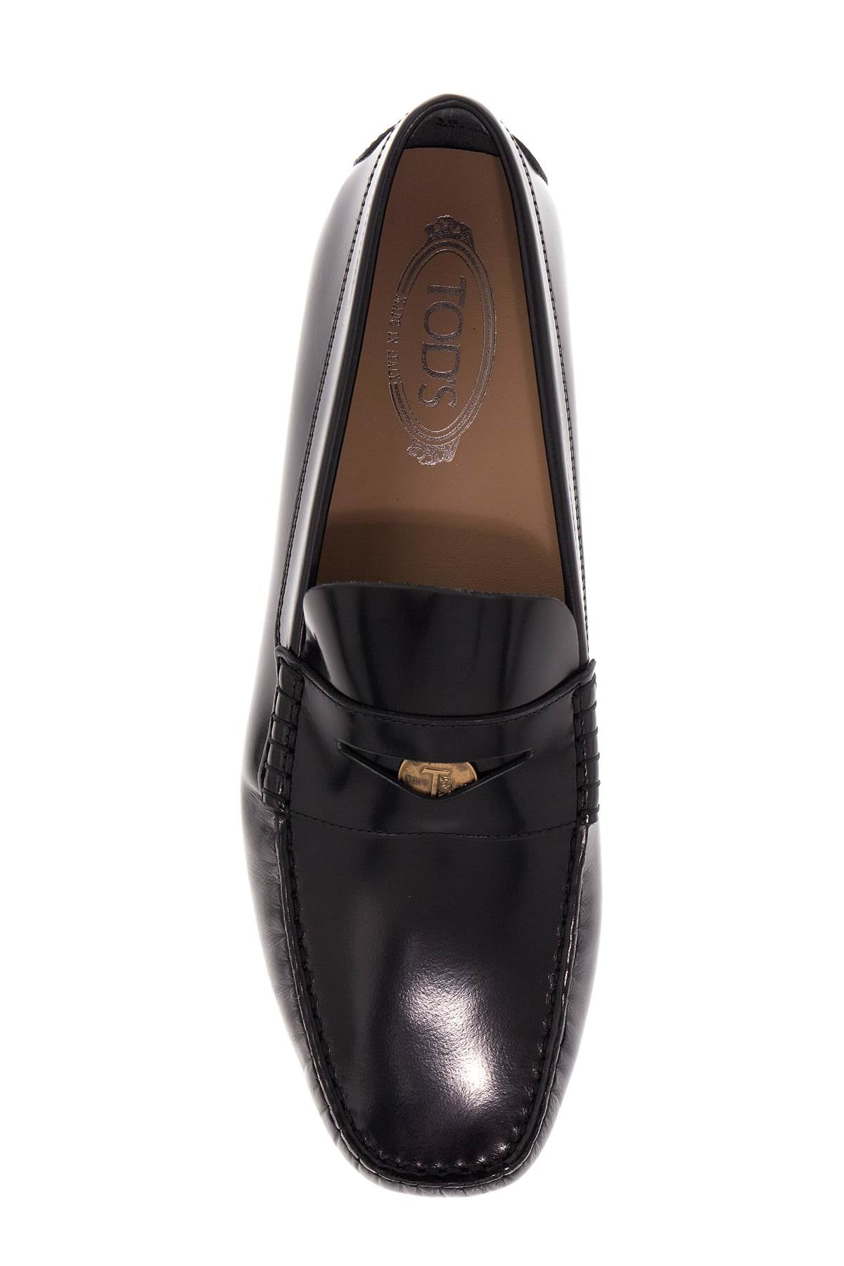 TOD'S Brushed Leather Penny Loafers for Men