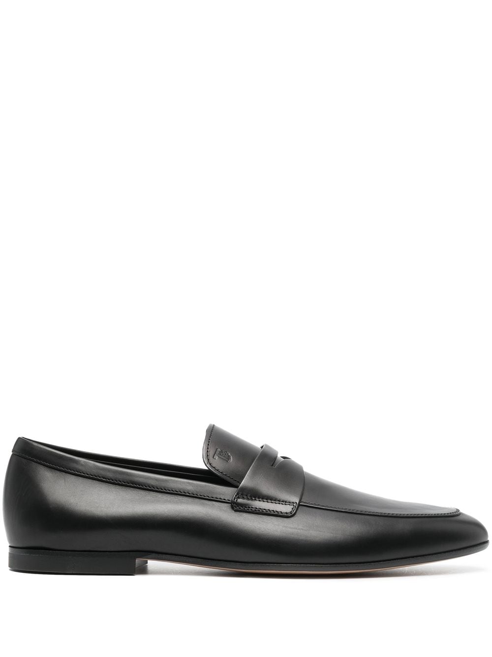 TOD'S Fashionably Timeless Black Leather Slip-On Loafers for Men