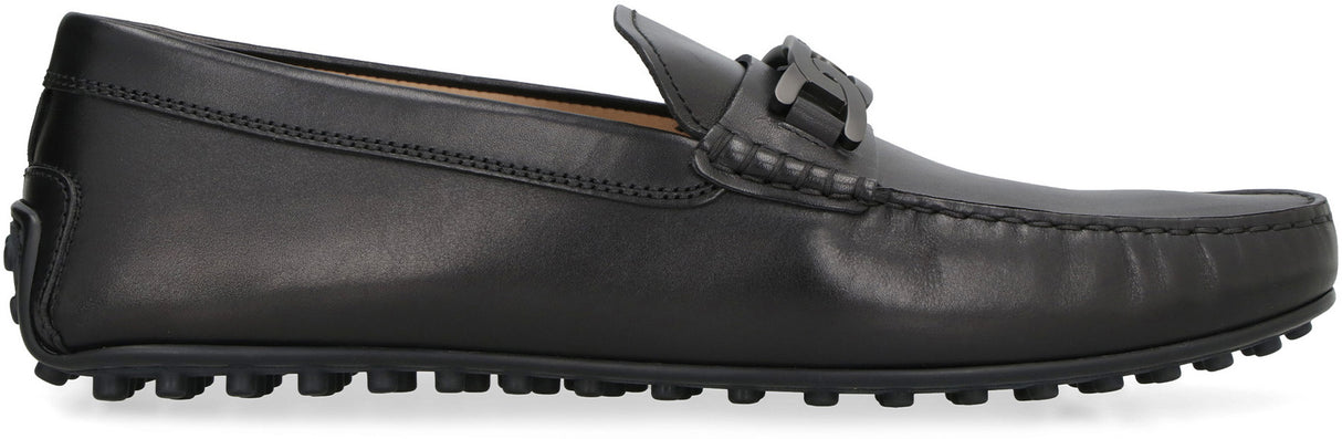 TOD'S Black Leather Loafers for Men - Trendy yet Comfortable Moccasins